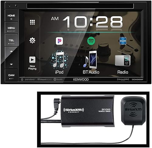 Kenwood DDX26BT Doble DIN SiriusXM listo Bluetooth en el tablero DVDCDAMFM receptor estéreo de coche con pantalla táctil de 6.2 pulgadas Plus