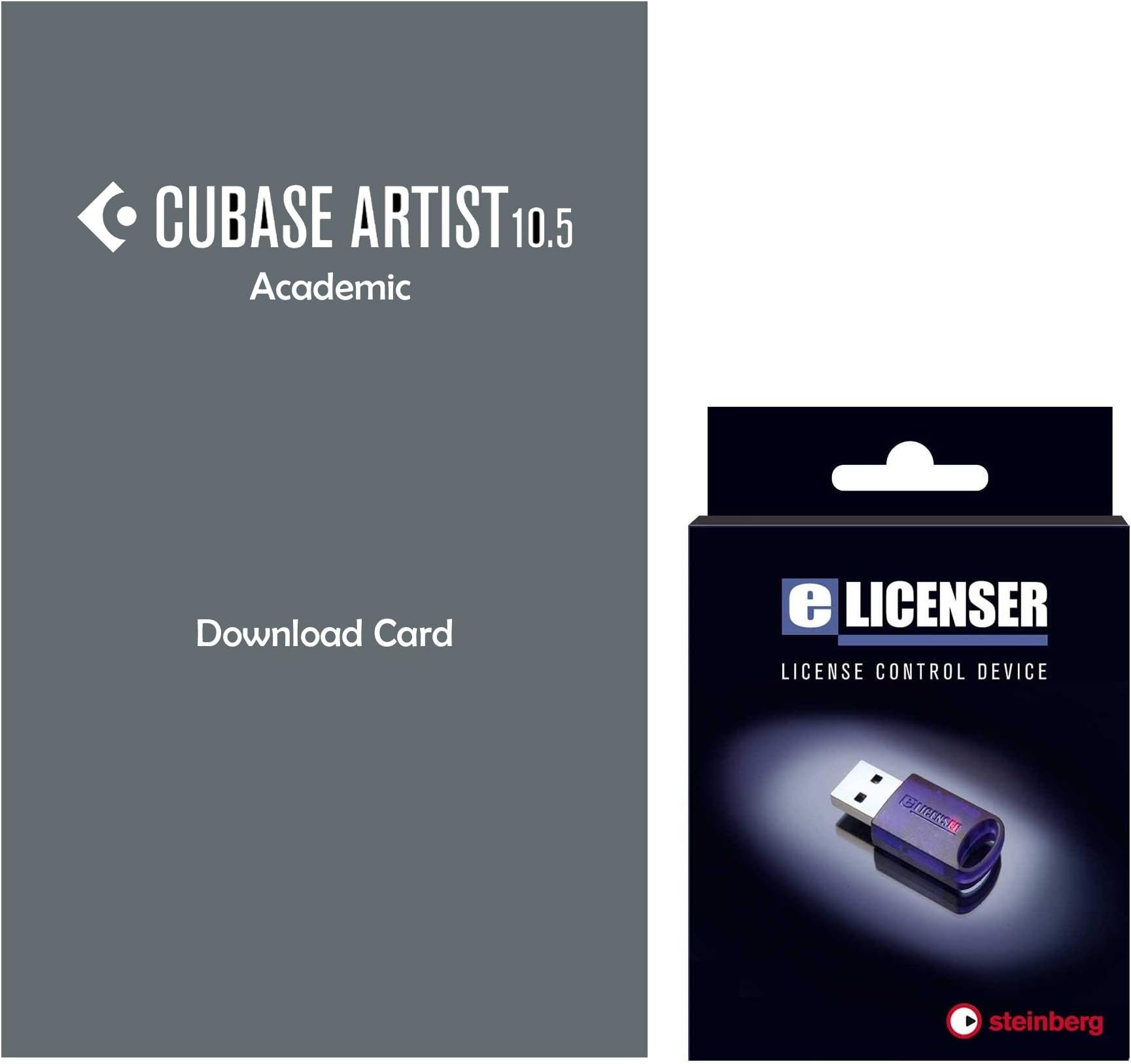 Steinberg Cubase 10.5 Artist Academic Multitrack Recording Software Download Card with Steinberg E-Licenser USB Key
