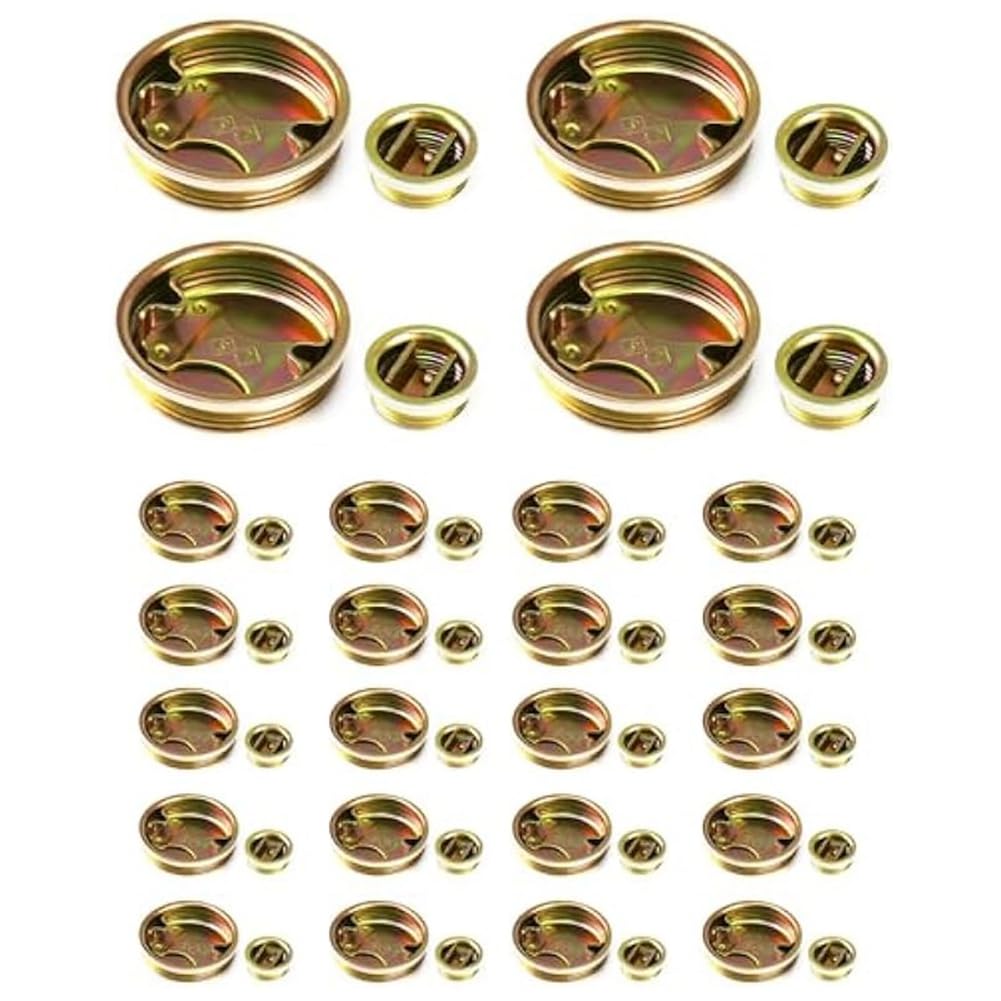 muqeu 48 Pieces Drum Bung Plug Steel Drum Bung Plug Set for 55 Gallon Barrels and Drums