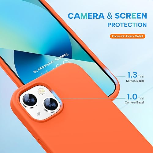 Miniatura 7 de Miracase - Funda diseñada para iPhone 13 con protector de pantalla de vidrio templado y forro de microfibra suave antiarañazos, funda de silicona