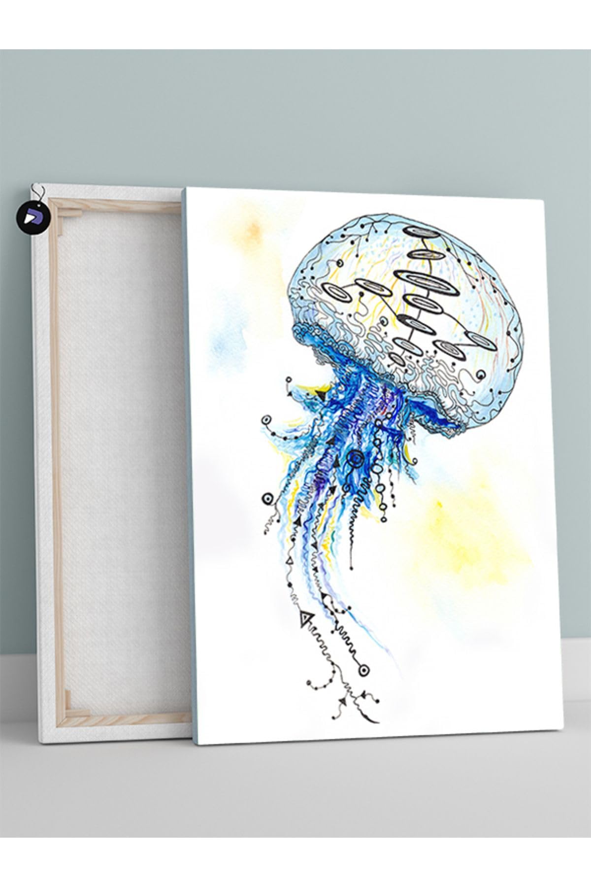 Postermanya (pster2085) Geometrik Deniz Anası Hayvan Kanvas Tablo 40 x 60