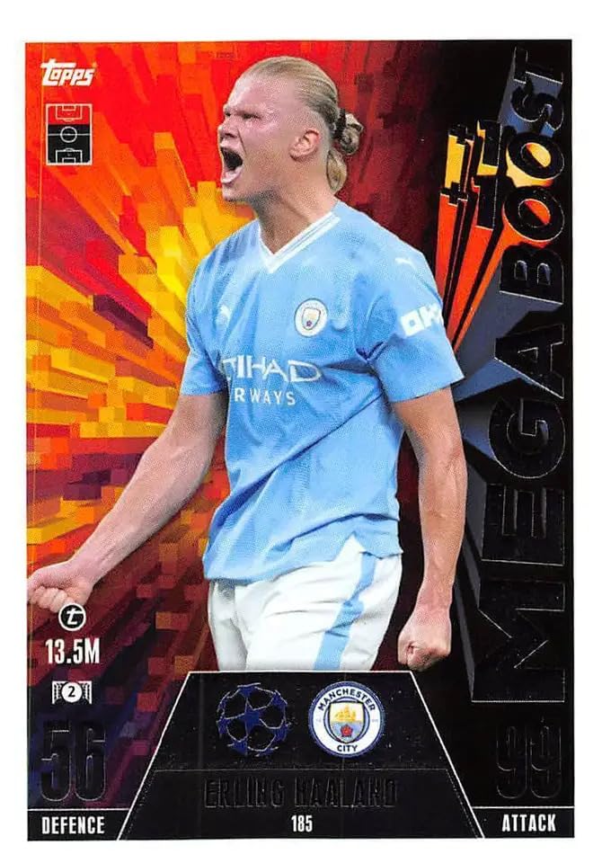 Match Attax Extra 2023 2024 Erling Haaland Mega Boost Trading Card