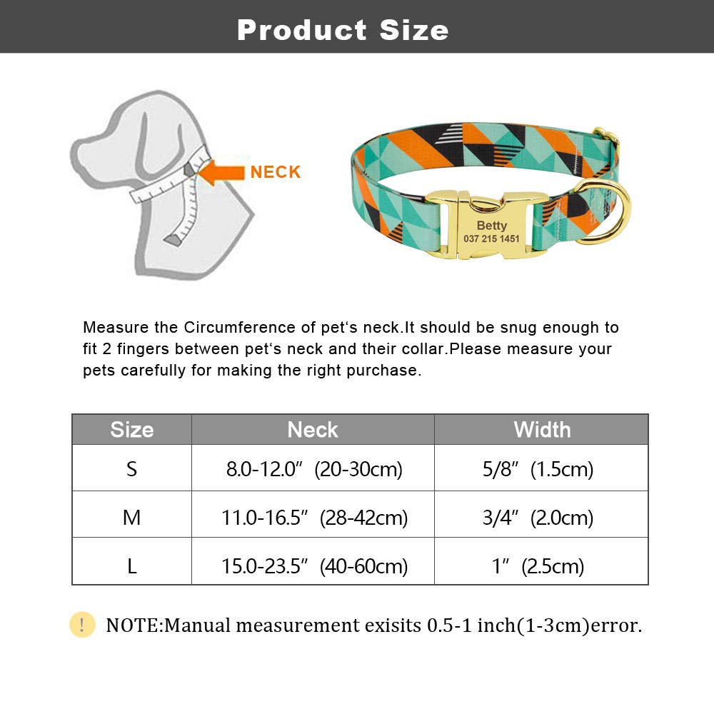Collare di cane personalizzato Collare di etichetta per cane personalizzato in nylon Collare di identificazione per cuccioli di gatto con incisione stampata Collari di targhetta per animali dom