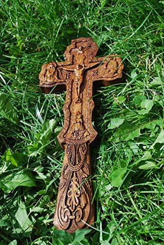 Christian Cross For Priest Wood Carved Crucifix #TOP3