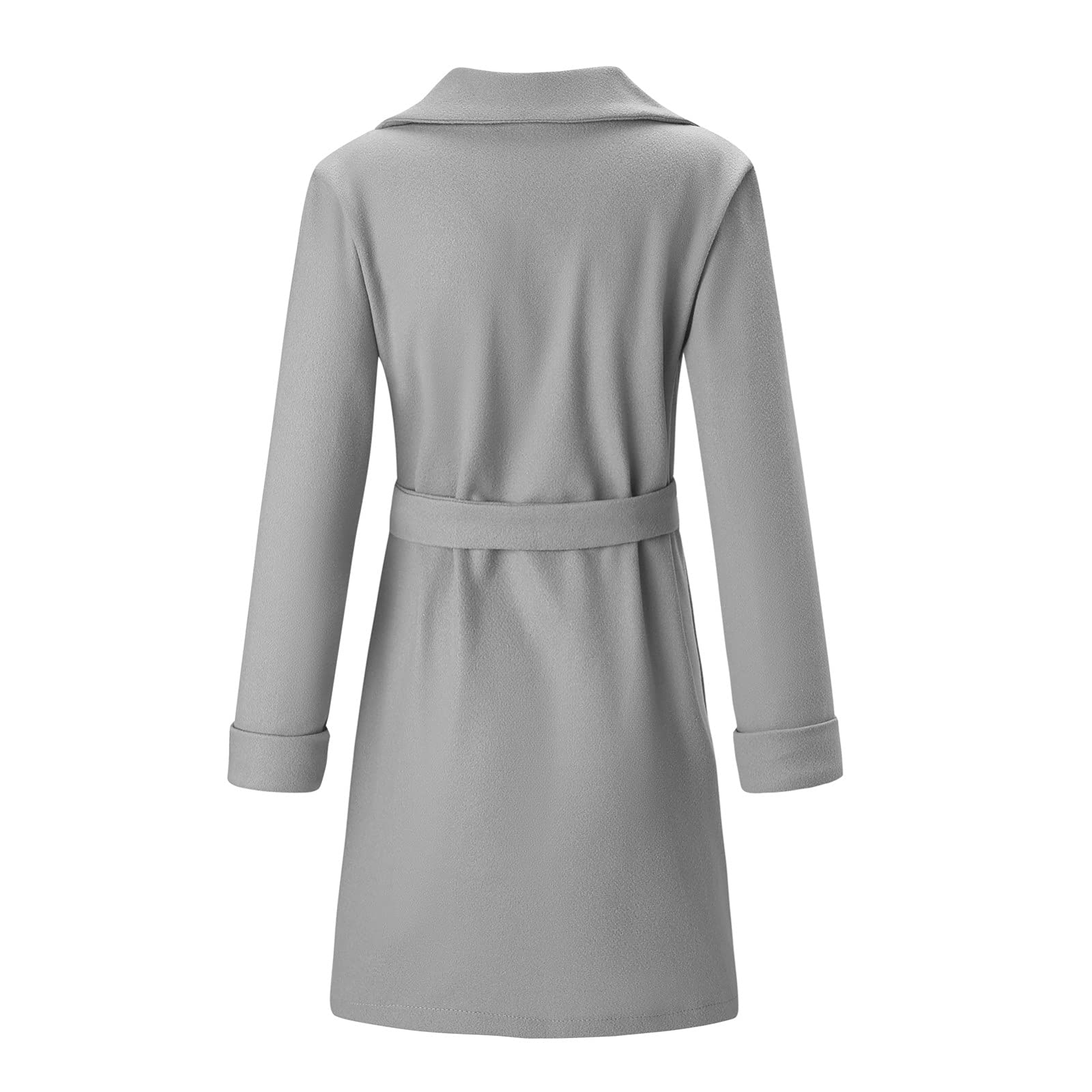 Generisch 2026 Mujeres Invierno Cardigan LANA Abrigos de Forro Polar con Cinturón para Actividades Al Aire Libre