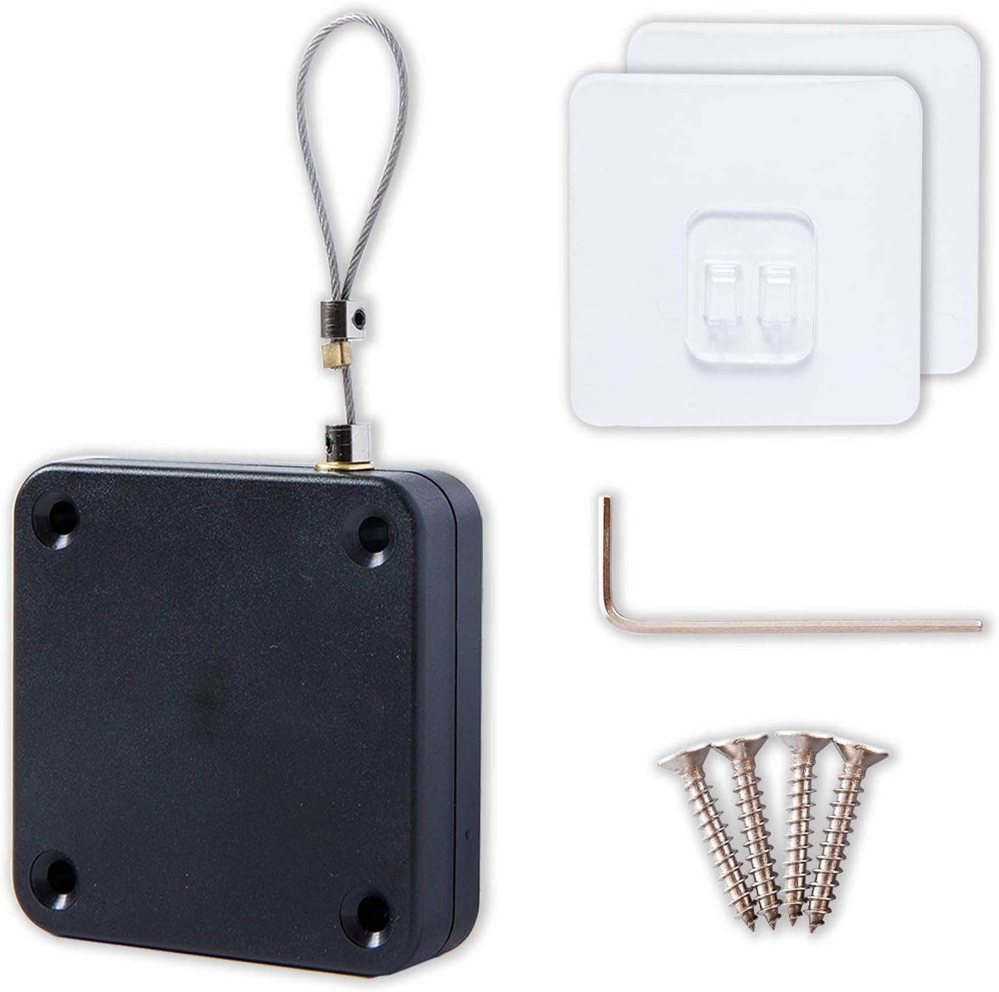 Wawasia1 Pack Punch-Free Automatic Sensor Door Closer, Multifunctional Automatic Door Closer, Residential Sliding Screen Door Closer, Auto Door Closer