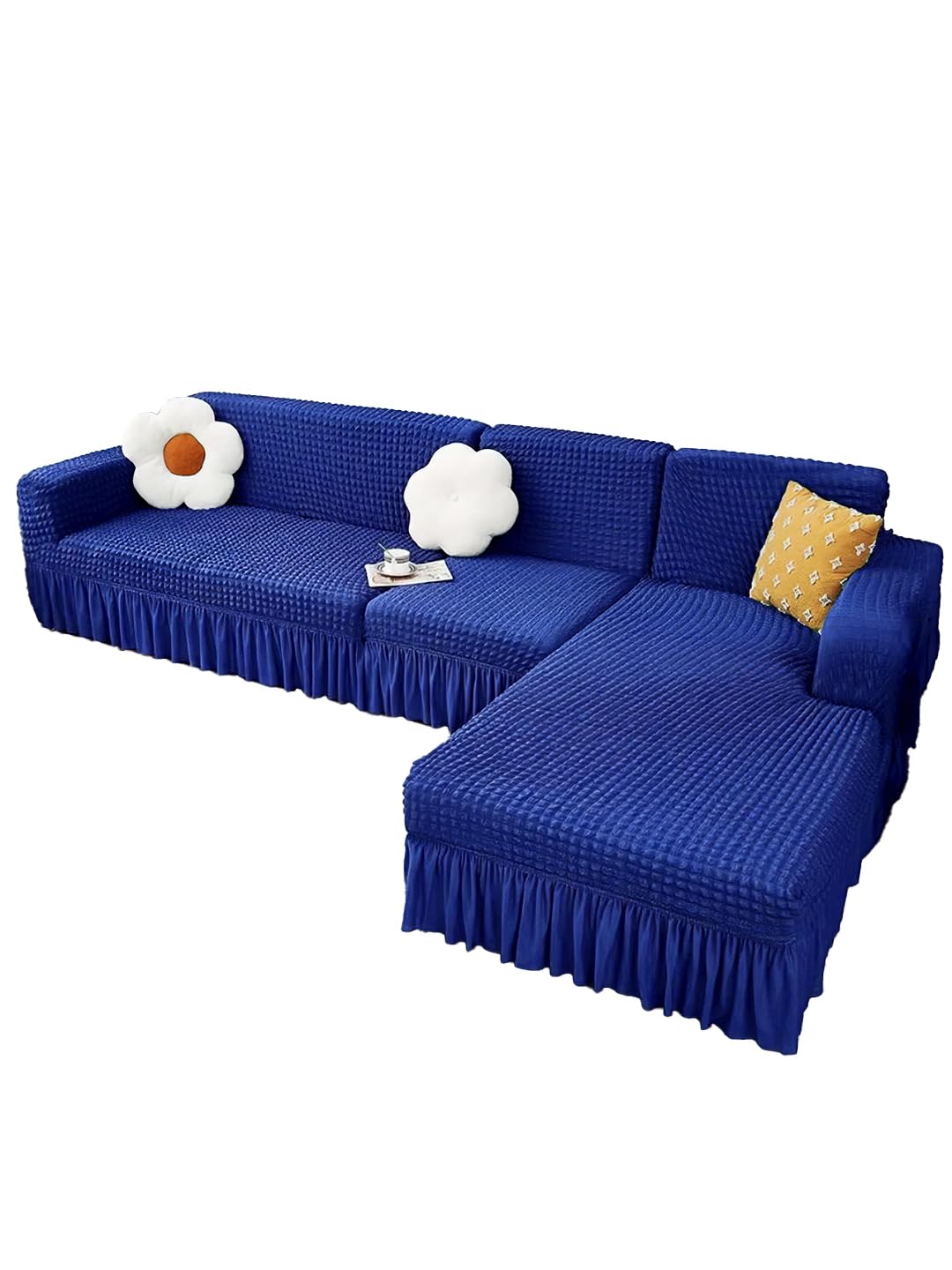 Cortina Polyester Blend Couch Cover L Shape | 2 Pieces Sofa Cover | Soft Stretch Slipcovers | Furniture Protector Sectional Couch Covers | 3 Seater + 3 Seater | Maroon (B0CVN78ZM5) Amazon Price History, Amazon Price Tracker