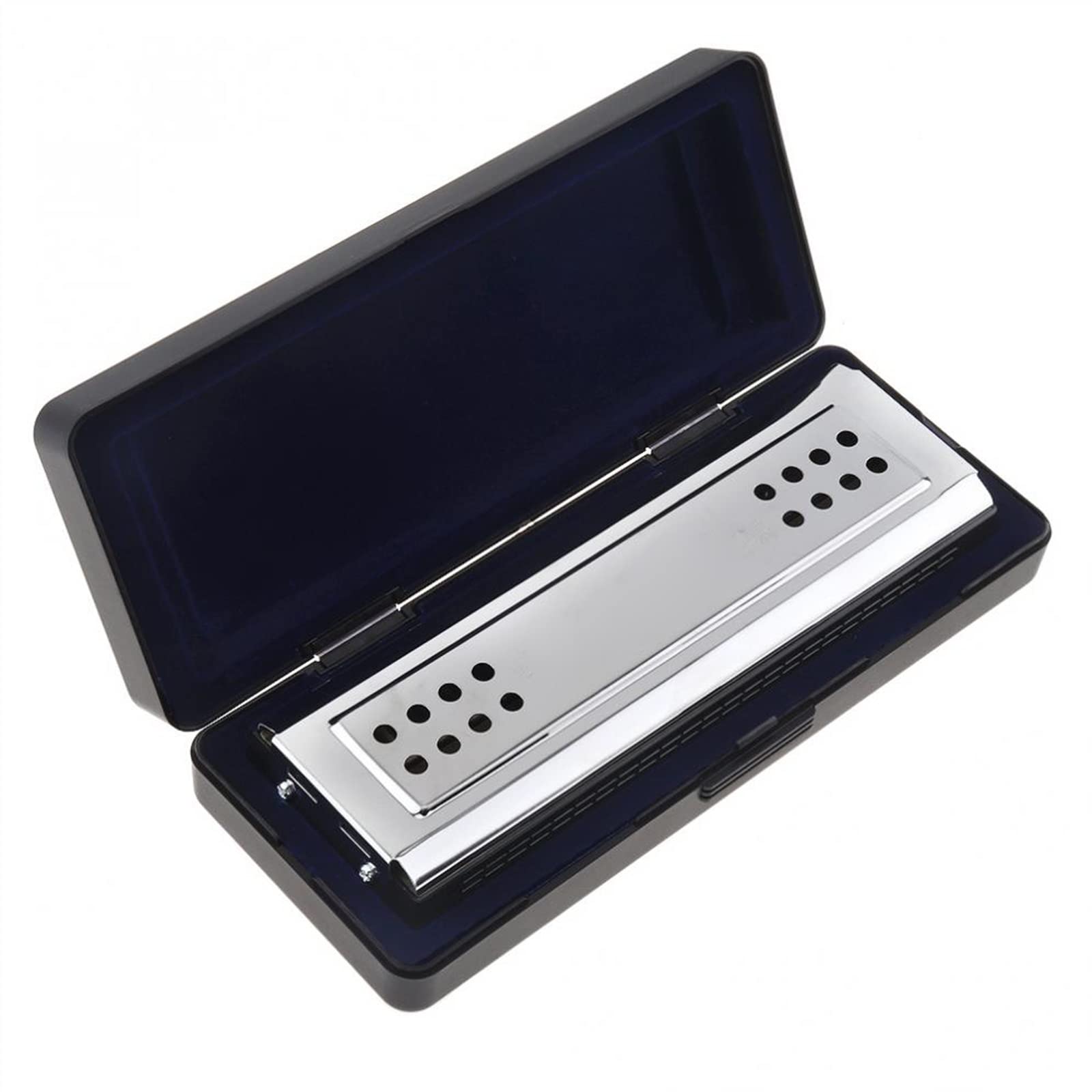 Armonica A Bocca Professionale Chiave Professionale A 24 Fori di C&G Armonica Tremolo A Doppia Faccia in Argento per Principianti Adulti E Bambini