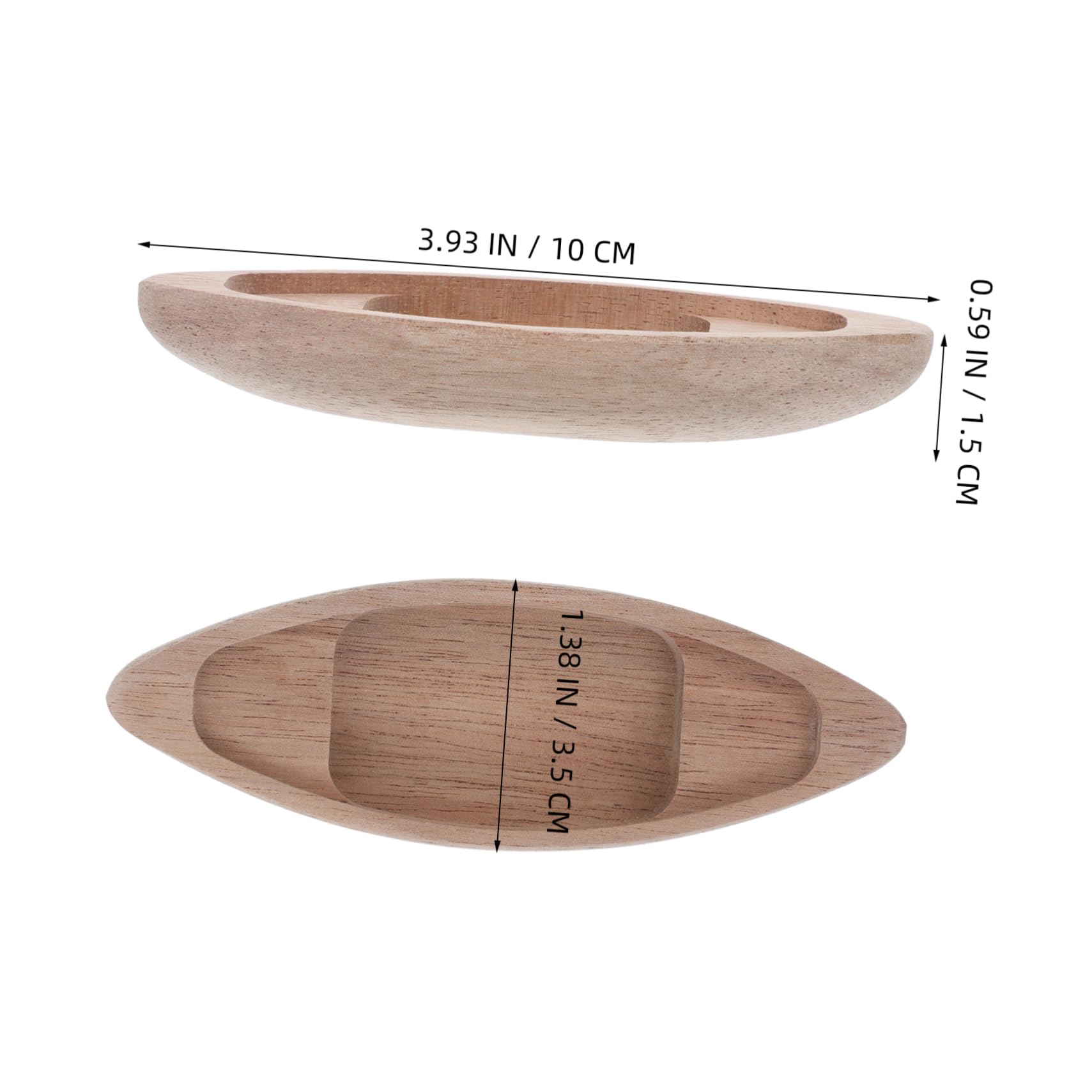 VOSAREA Wooden Boat Model Decor Rustic Unfinished Desktop Ornament for Home Office Chic Nautical Craft for Living Bedroom Unique Texture