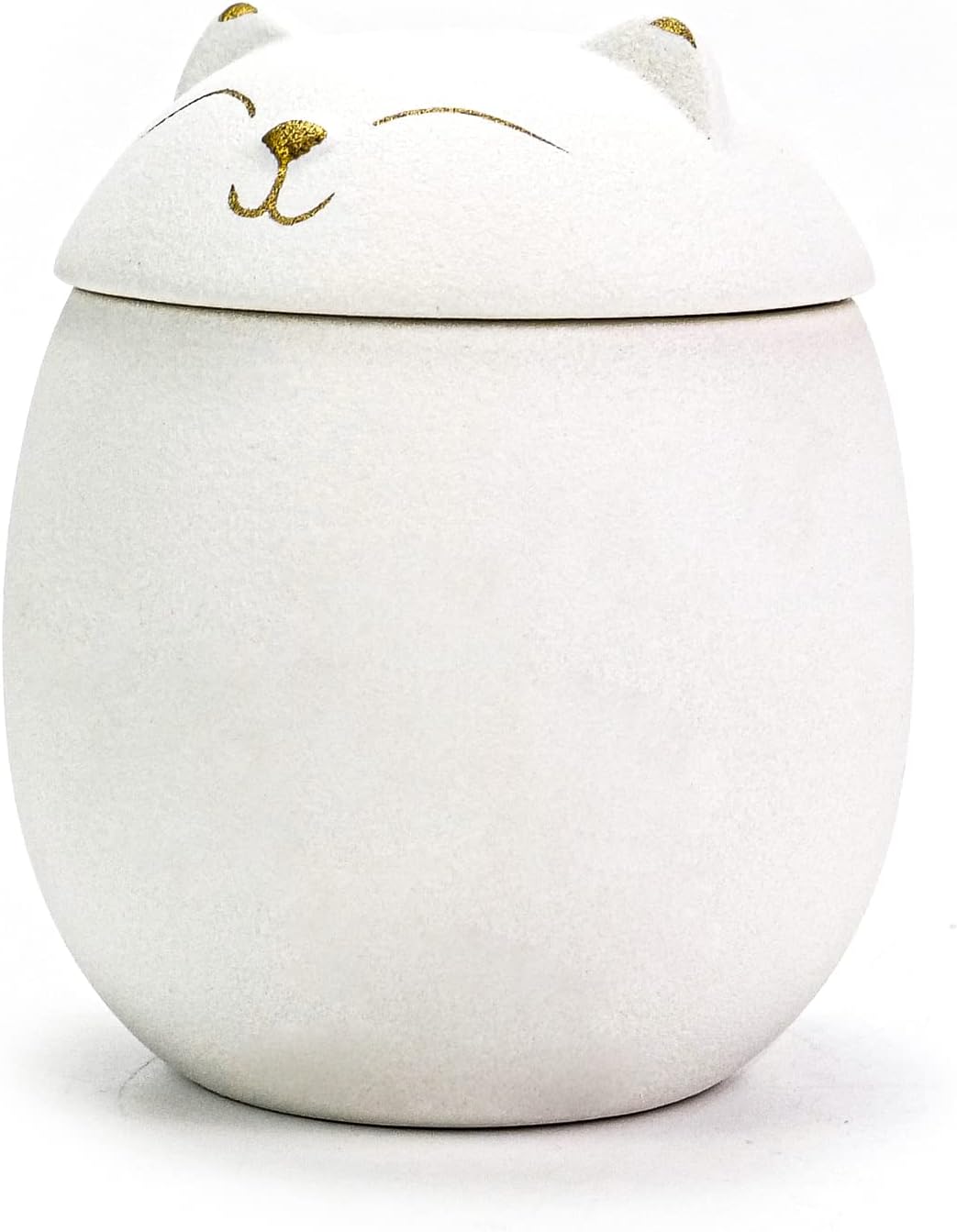 Cat Urn Dog Urn Sized 3.2x2.9 and 4.9x4.25. A Smiley-Cat Pet Urn with a Memoria Card.Cat Urns for Ashes for Your Pet (33 cu/in, White)