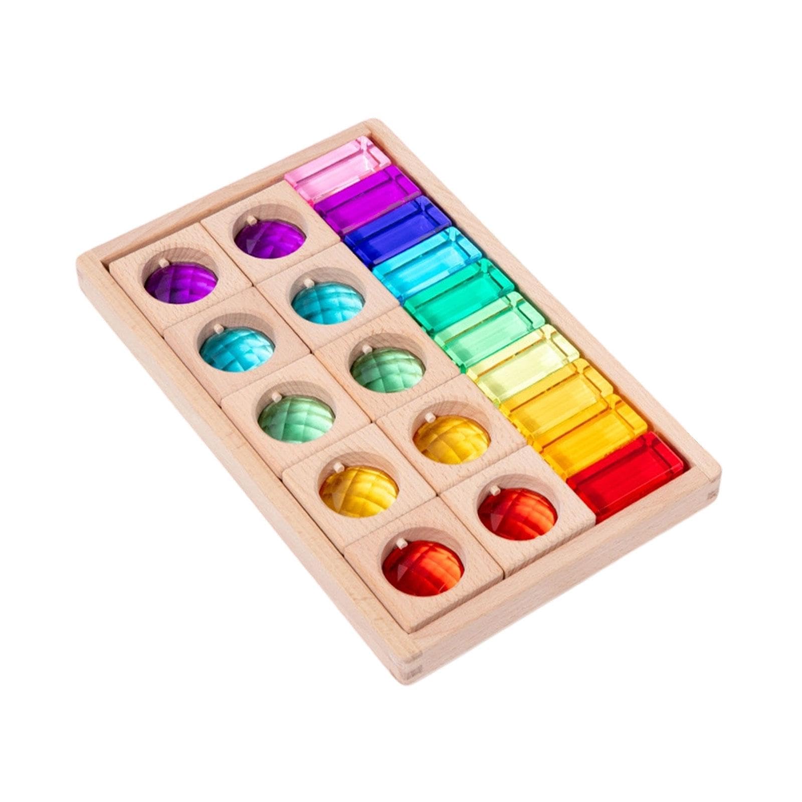 Gioco di Impilamento Dei Cubi, Gioco di Apprendimento Dei Colori, Apprendimento Precoce, Regali di Natale, Allenamento Sensoriale, Blocchi