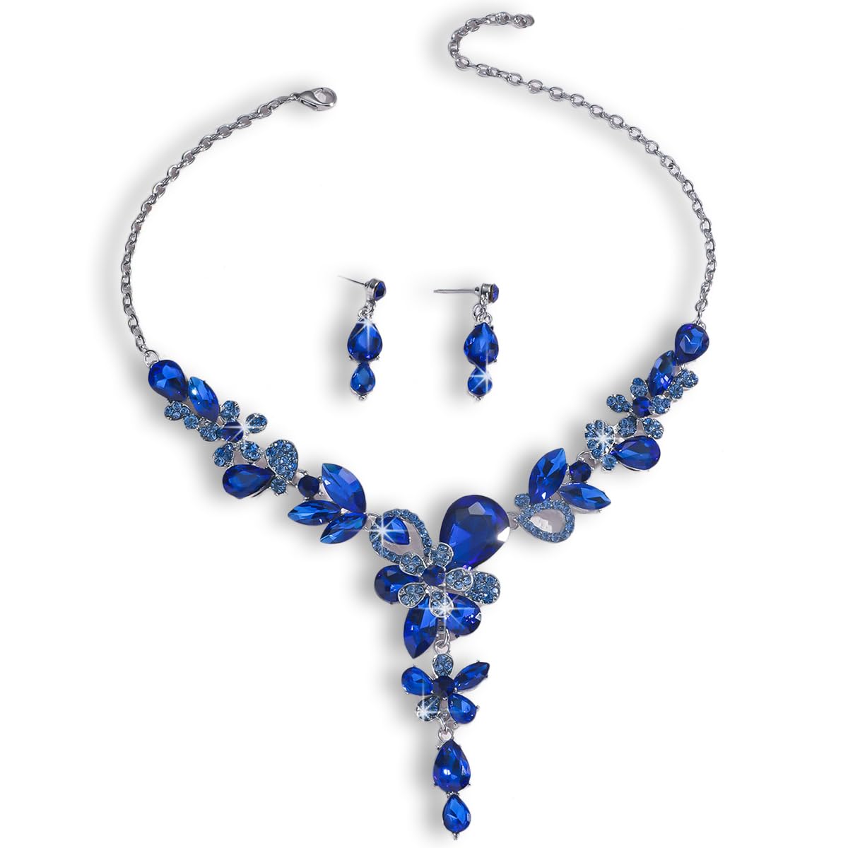 Shining Diva Fashion Necklace Jewellery Set for Women Latest Stylish Design Fancy Crystal (rrsd16990s)