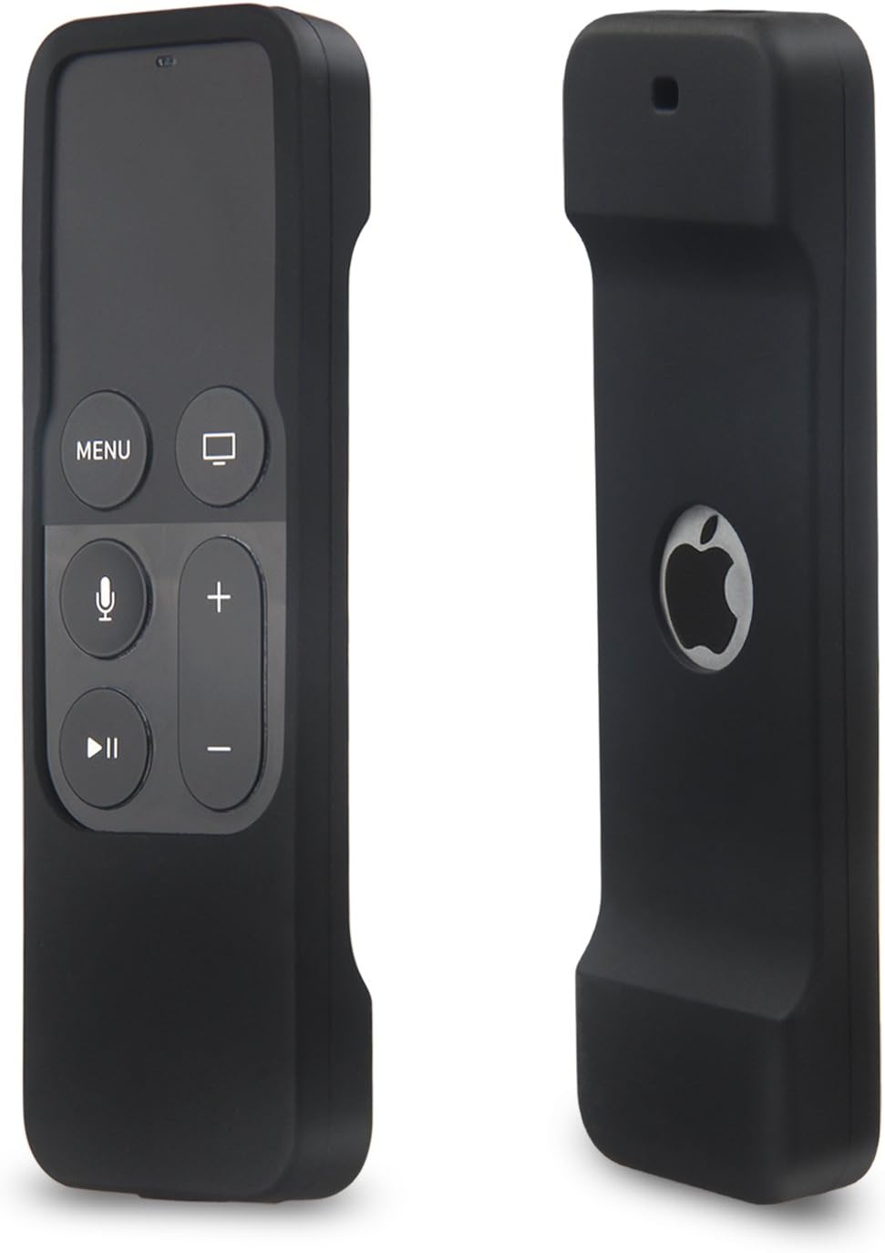 Hapurs Anti-Slip Silicone Protective Cover Case with Wirst Strap for Apple TV 4th Generation Siri Remote Controller Included Lanyard