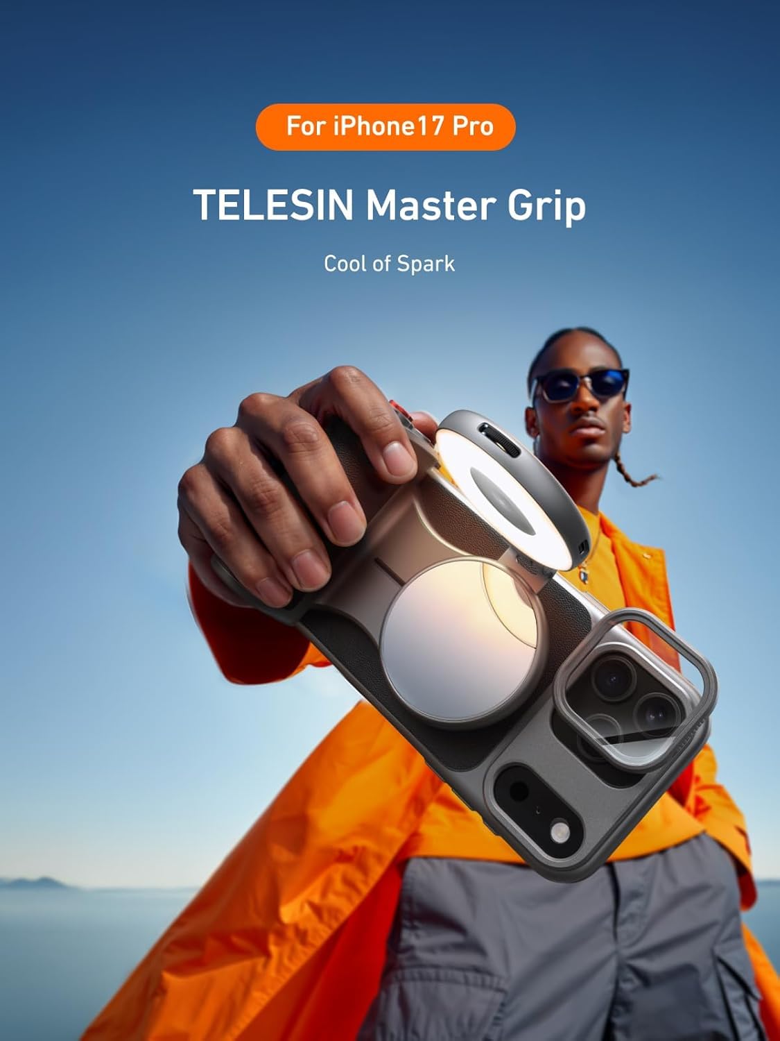 Amazon.co.jp: TELESIN マスターグリップキット iPhone 17 Pro用 磁気
