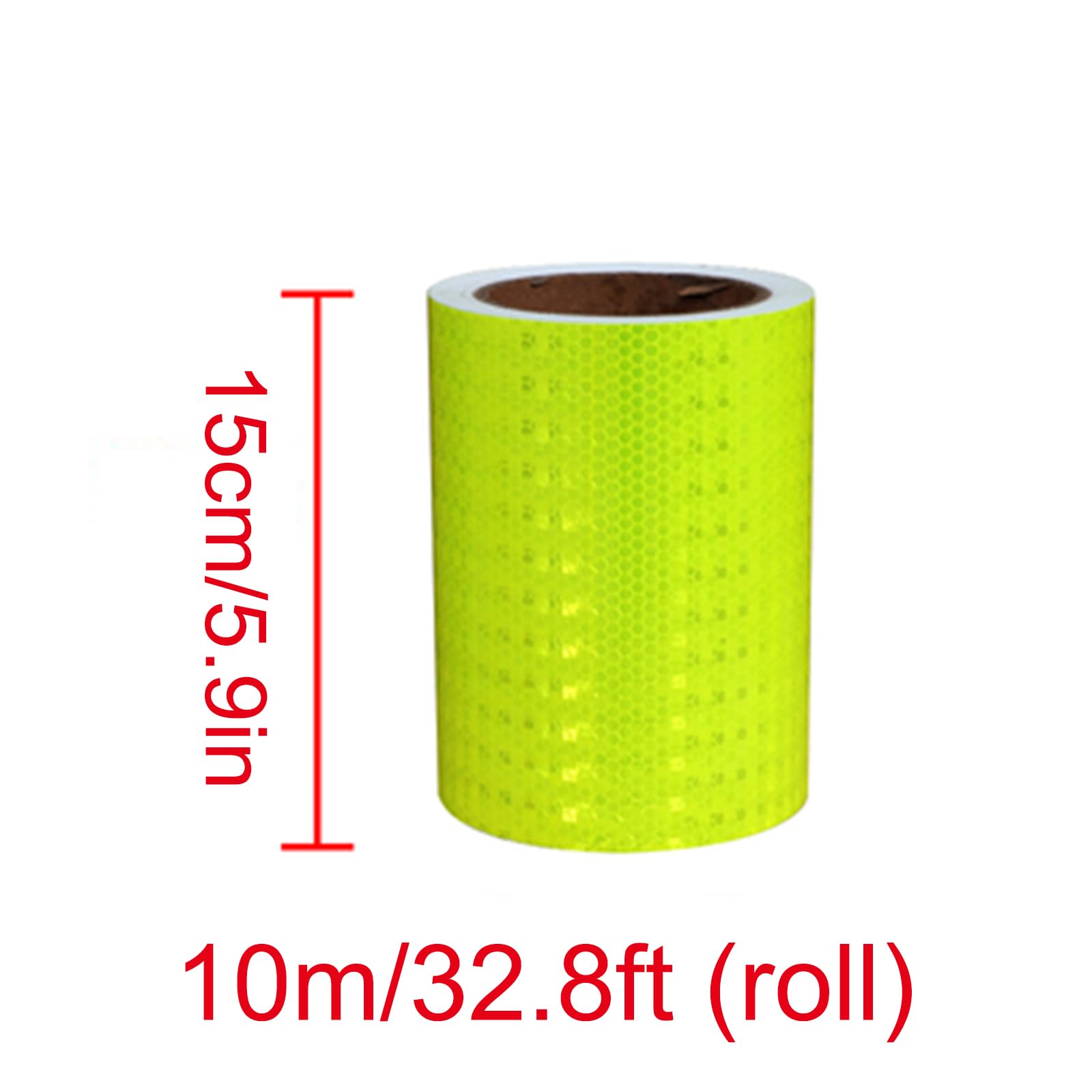 Cintas de advertencia de seguridad, pegatinas refl Cinta reflectante, cinta de advertencia reflectante adhesiva nocturna, cinta adhesiva de visibilidad for remolques, camiones, 15 cm de ancho(Fluoresc
