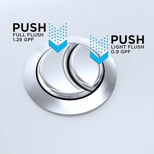 Miniatura 8 de TOTO Aquia IV - Inodoro alargado de dos piezas con doble descarga de 1.28 y 0.9 GPF con CEFIONTECT, algodón blanco - CST446CEMFGN#01