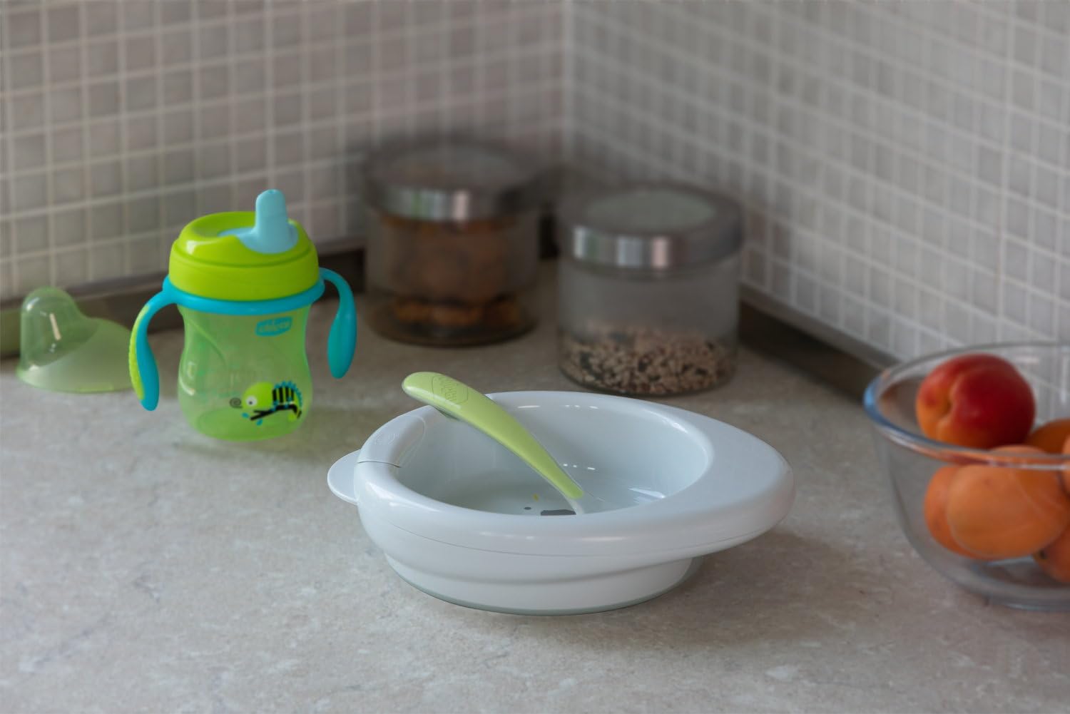 Chicco Warmy Plate - Plato termo 2 en 1, 6 m+, Gris, 1 Unidad