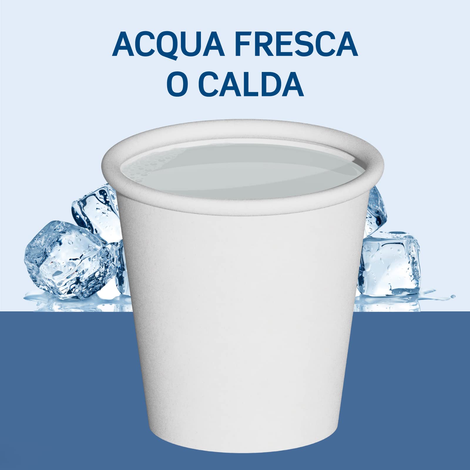 Eurocali 1000 Bicchieri in Carta Biodegradabile Compostabile 240ml - per Asporto Bevande Acqua