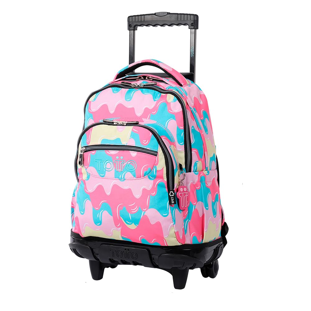 TOTTO MOCHILA ESCOLAR RUEDAS LUTI Unisex-adulto ROSA 60