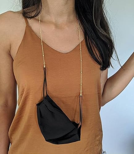 Miniatura 4 de AllenCOCO Cadena para gafas, correa para lentes de sol para mujer, cadena de oro de 14 quilates, soporte para lentes alrededor del cuello