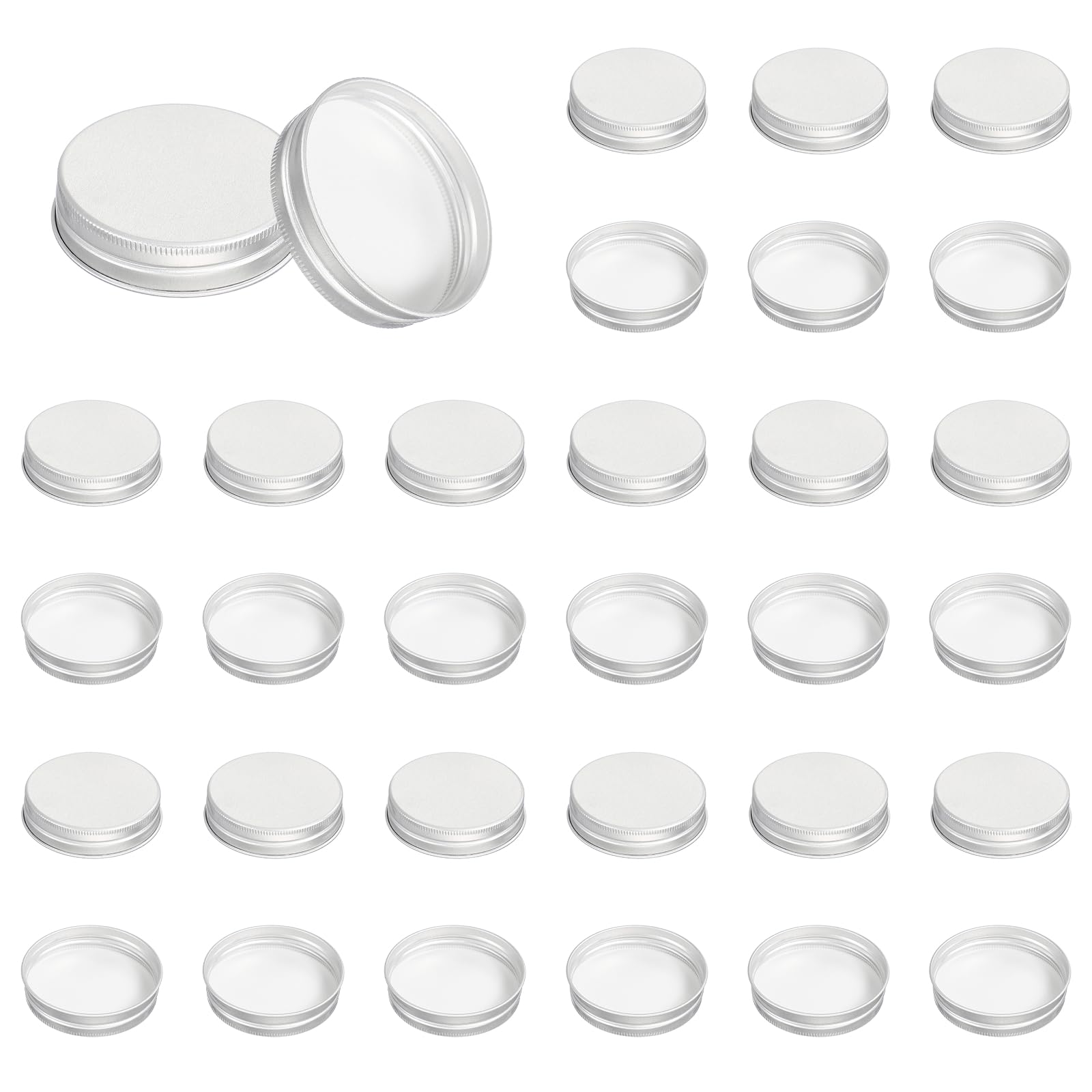 PATIKIL 31mm Aluminum Metal Round Mason Jar Screw Lids 54 Pcs Silver Tone — Amazon image 18