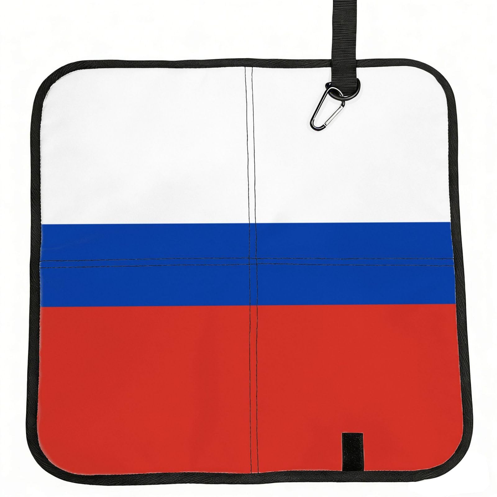 DIEzig Russian flag Printed Compact Foldable Sitting Pad Oxford Base, Portable Cushion for Fishing Sports Events