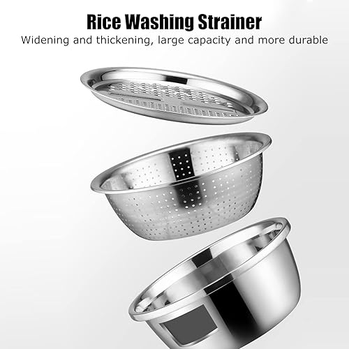 Miniatura 2 de Juego de ralladores de acero inoxidable, cesta de drenaje multifuncional, ralladores de verduras para rebanadas, ralladura y rallar verduras, papas