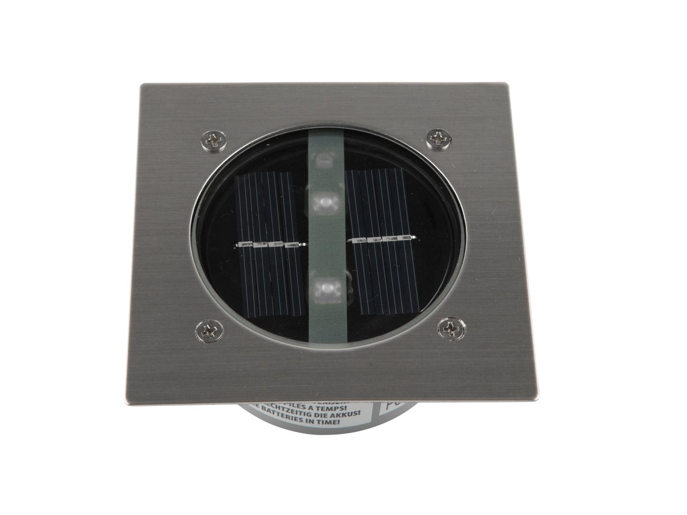Ranex 4er SET moderner Solar LED Bodeneinbaustrahler 4-eckig in Edelstahl/Glas für Außen