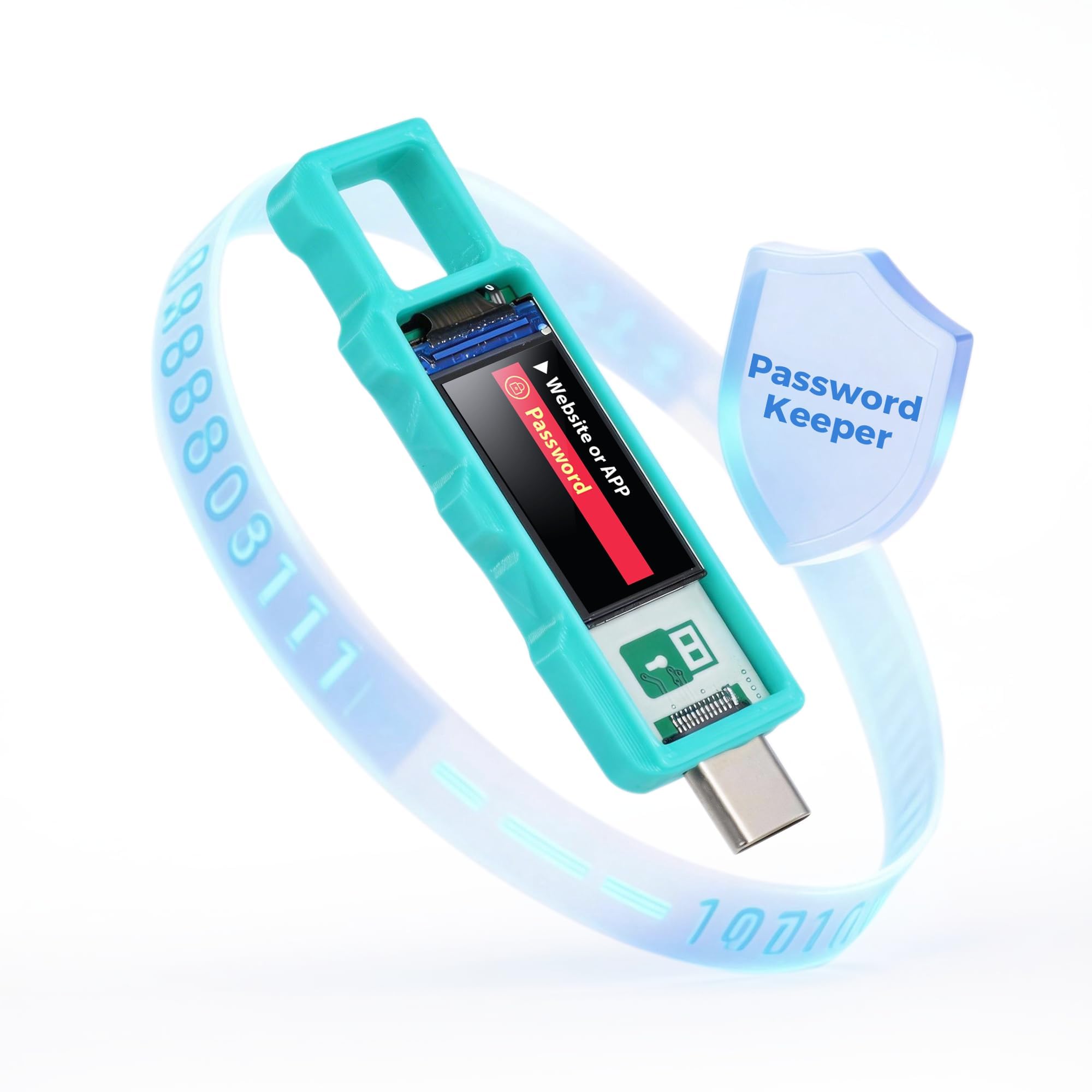 Password Keeper，Auto Filling and Offline Storage Password Manager, Type-C Port, Compatible with Phones, Tablets,Computers,etc. Electronic Password Keeper is Suitable for Various APP Or Websites
