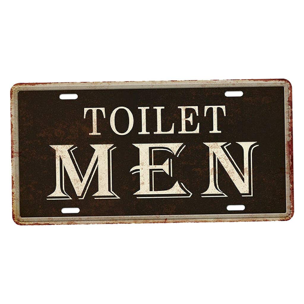 ELECTROPRIME Shabby Chic Metal Wall Art Sign Retro Tin Art Plaque Bar Man Cave-Men Toilet