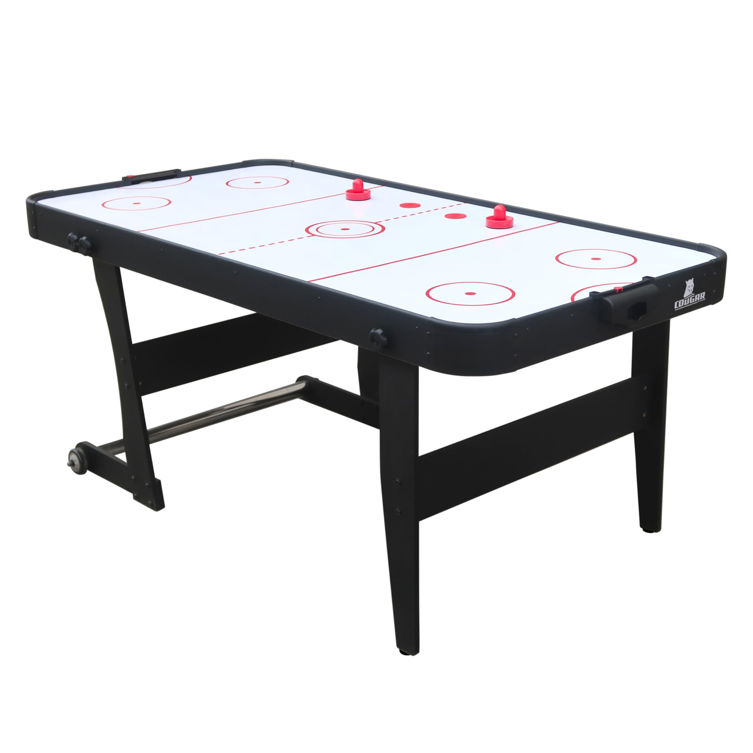 Cougar Icing XL Air Hockey De Table Pliable pour L'Intérieur | Accessoires Inclus | Table Jeu Airhockey pour Tous Les âges