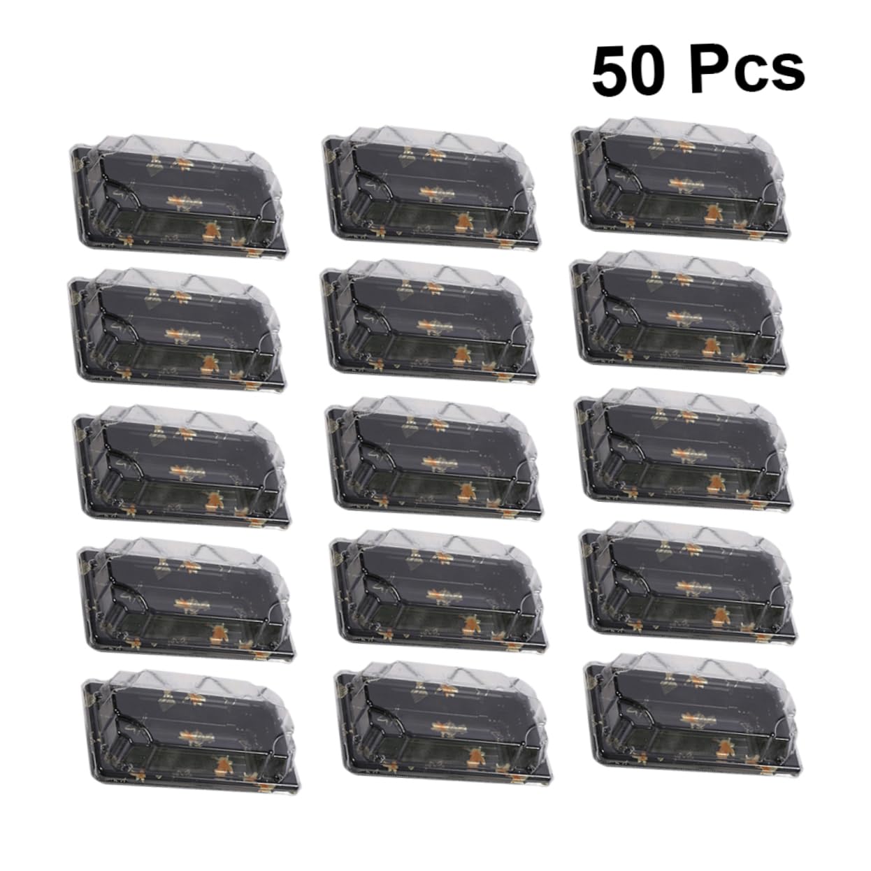 FUNOMOCYA 50Pcs Disposable Sushi Packing Boxes Versatile Take out Containers for Food Trucks Parties and Lunches Sturdy for Snacks Leftovers and More