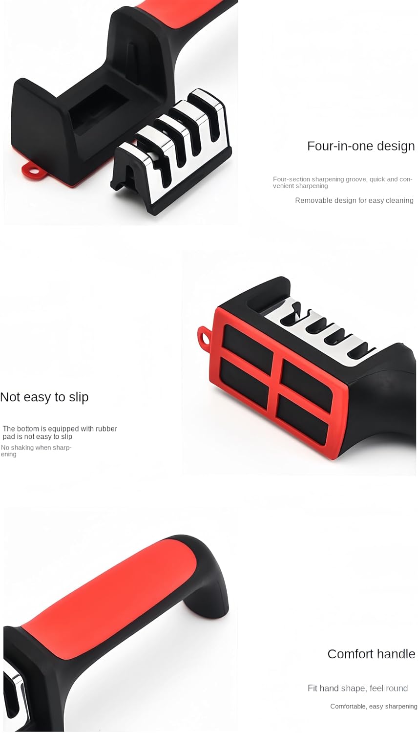 4-Stage Knife Sharpener, Kitchen Tool for Knives & Scissors