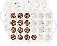 Vista 31 de Moldes de silicona para magdalenas para hornear, con marco reforzado de metal de 7.1 cm de tamaño regular, moldes de silicona antiadherentes de 12