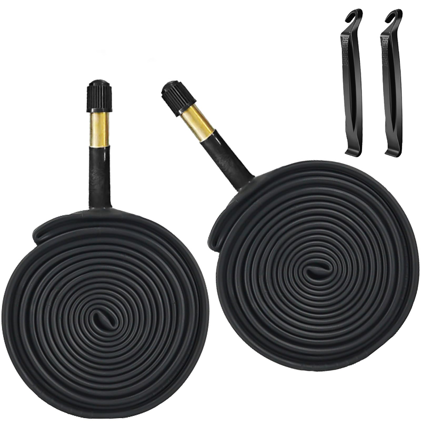 Pair 700 x 32 700 x 35 700 x 38 700 x 40 Inner Tubes 48mm Schrader Valve/Presta Valve for 700c Tyres Road Racing Touring Bicycle Bike (48mm Schrader Valve)