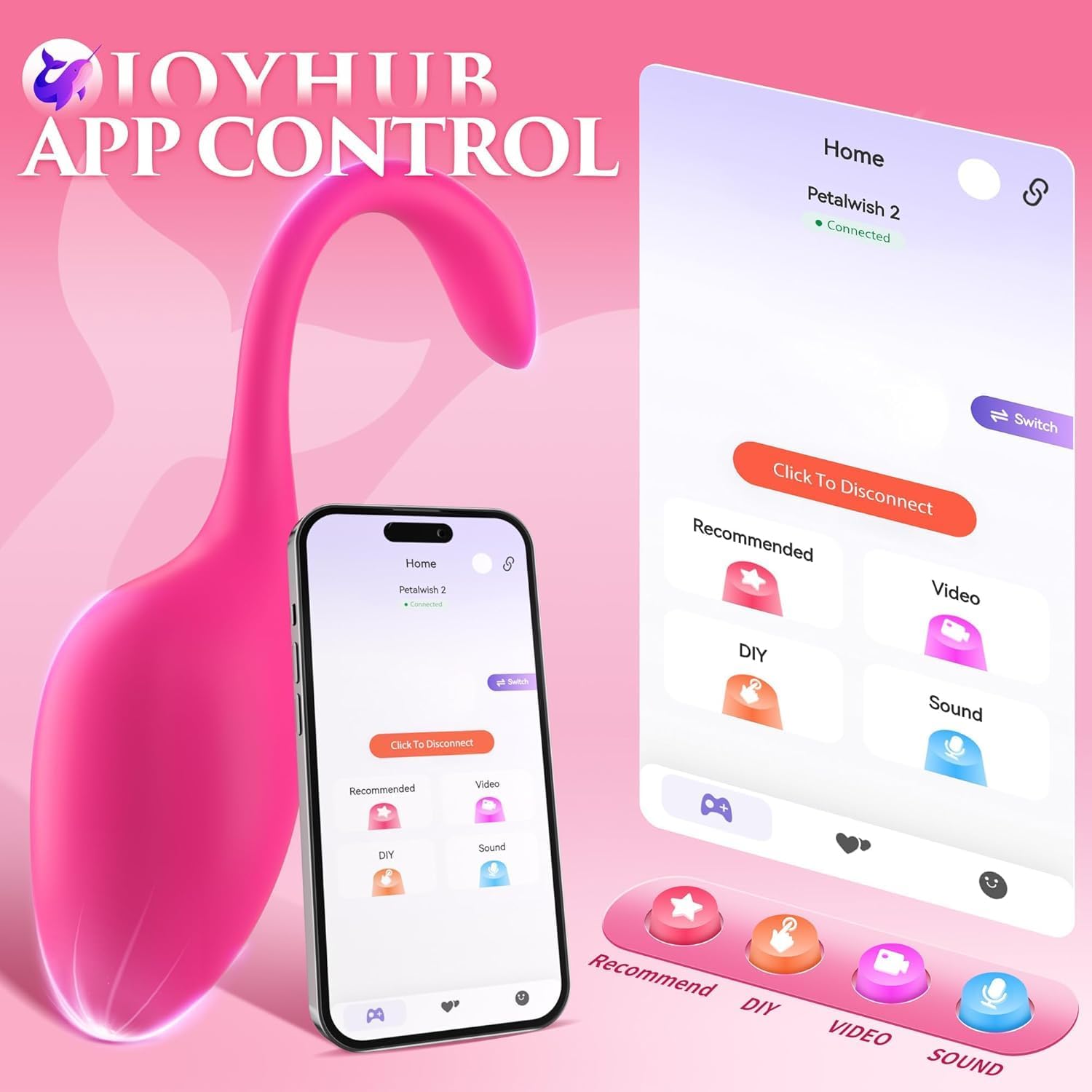 Pelvic Floor Trainer with App Control, Waterproof Silicone & USB Chargeable & Remote Control, Doctor Recommended for Pelvic Floor Tightening and Bladder Control s186