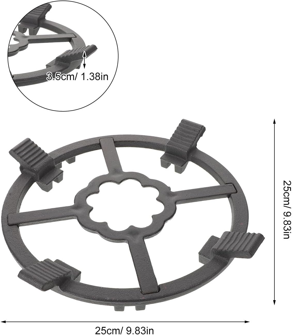 Detachable Cast Iron Gas Stove Burner Ring Rack for Hot Pot Cooking