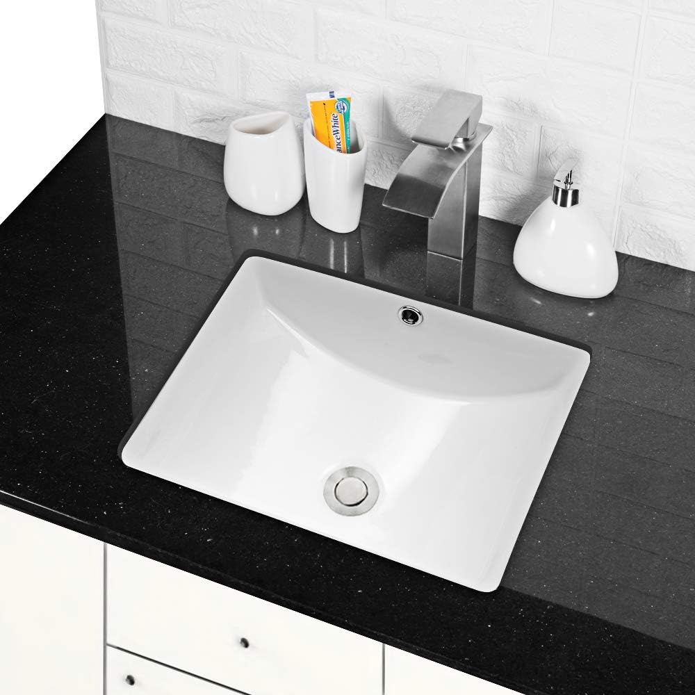 Blасk Frіdау - 40% оƒƒ Undermount Bathroom Sink - Lordear 18.25'' Bathroom Sink Rectangle Deep Bowl Pure White Porcelain Ceramic Lavatory Vanity Sink Basin with Overflow Frее Shірріng Ovеr $50 Undermount Bathroom Sink - Lordear 18.25'' Bathroom Sink Rectangle Deep Bowl Pure White Porcelain Ceramic Lavatory Vanity Sink Basin with Overflow