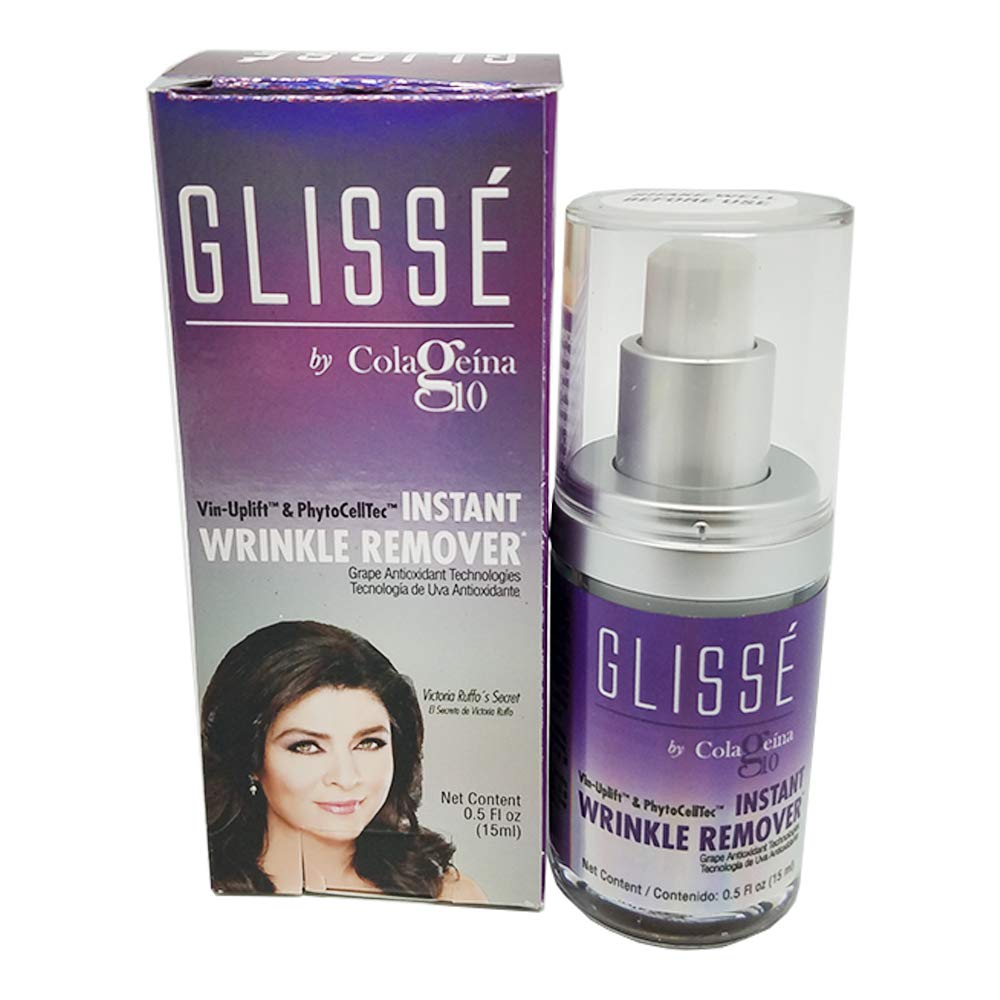 Colageina 10 Glissé Instant Wrinkle Remover, 0.5 fl oz (15 ml) - Powered by Vin-Uplift & PhytoCellTec - Reduce Fine Lines and Wrinkles in 90 Seconds for up to 8 Hours.