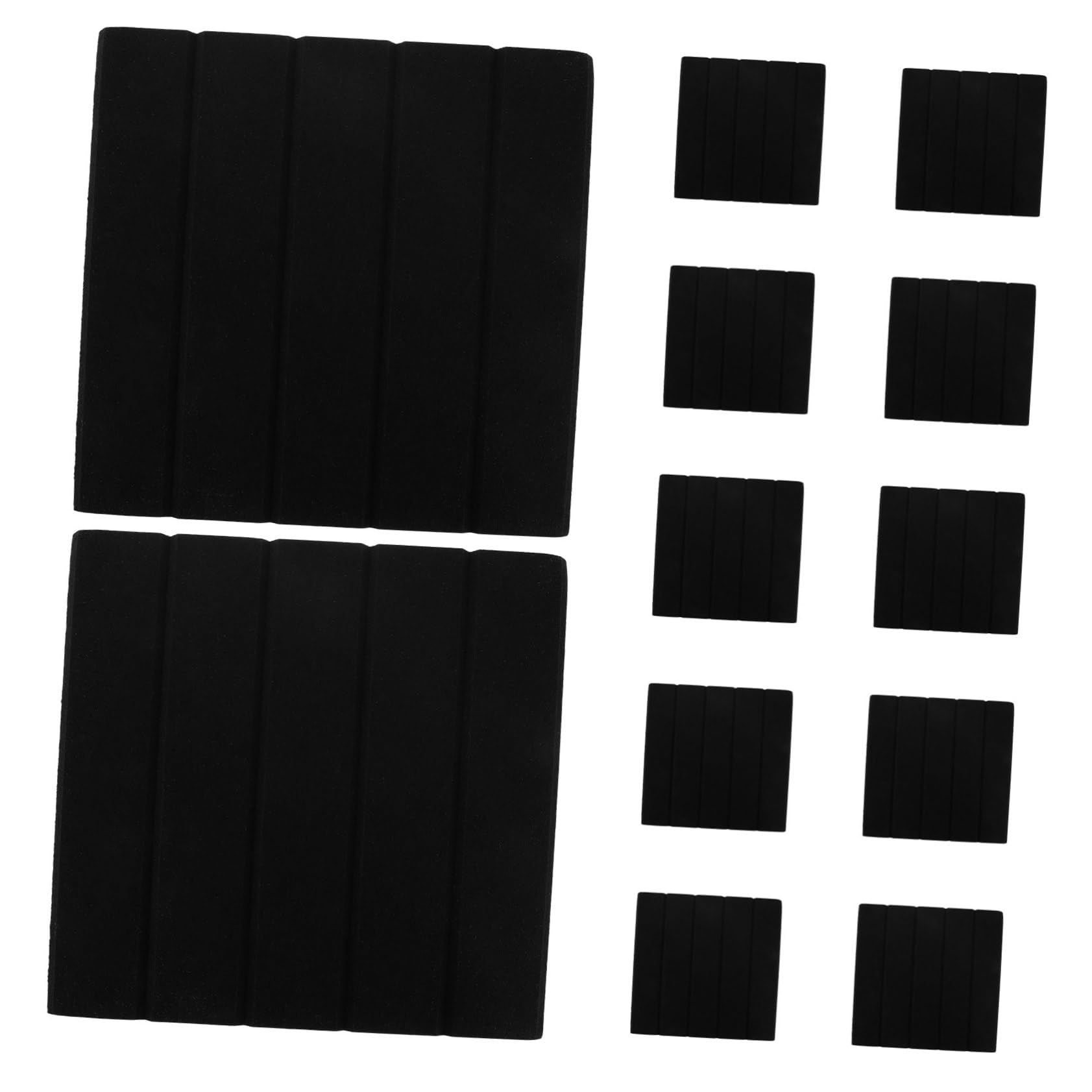 12 Pezzi Pannelli Fonoassorbenti Adesivi per con Motivo Righe Verticali Isolamento per Studio Ufficio e Home Theater Materiale Decorativo e Insonorizzante
