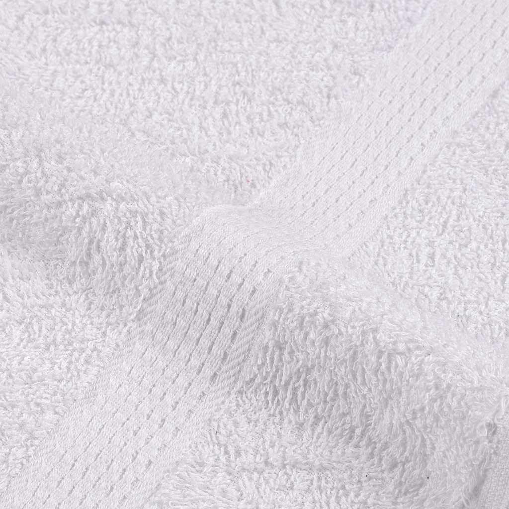 Toallas de invitados, 50 unidades, color blanco, 30 x 50 cm, 360 g/m², 100 % algodón, con trabilla, certificado Öko-Tex, toallas absorbentes para el hogar y el comercio, versátiles