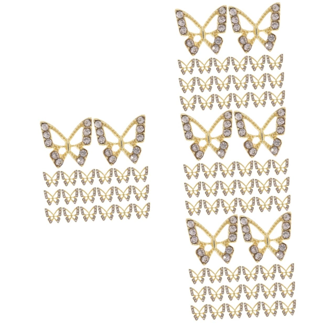 Beavorty 80piezas Encantadoras Para Decoración De Uñas Charms De Uñas Strass Suministros De Arte Para Manicura Profesional y