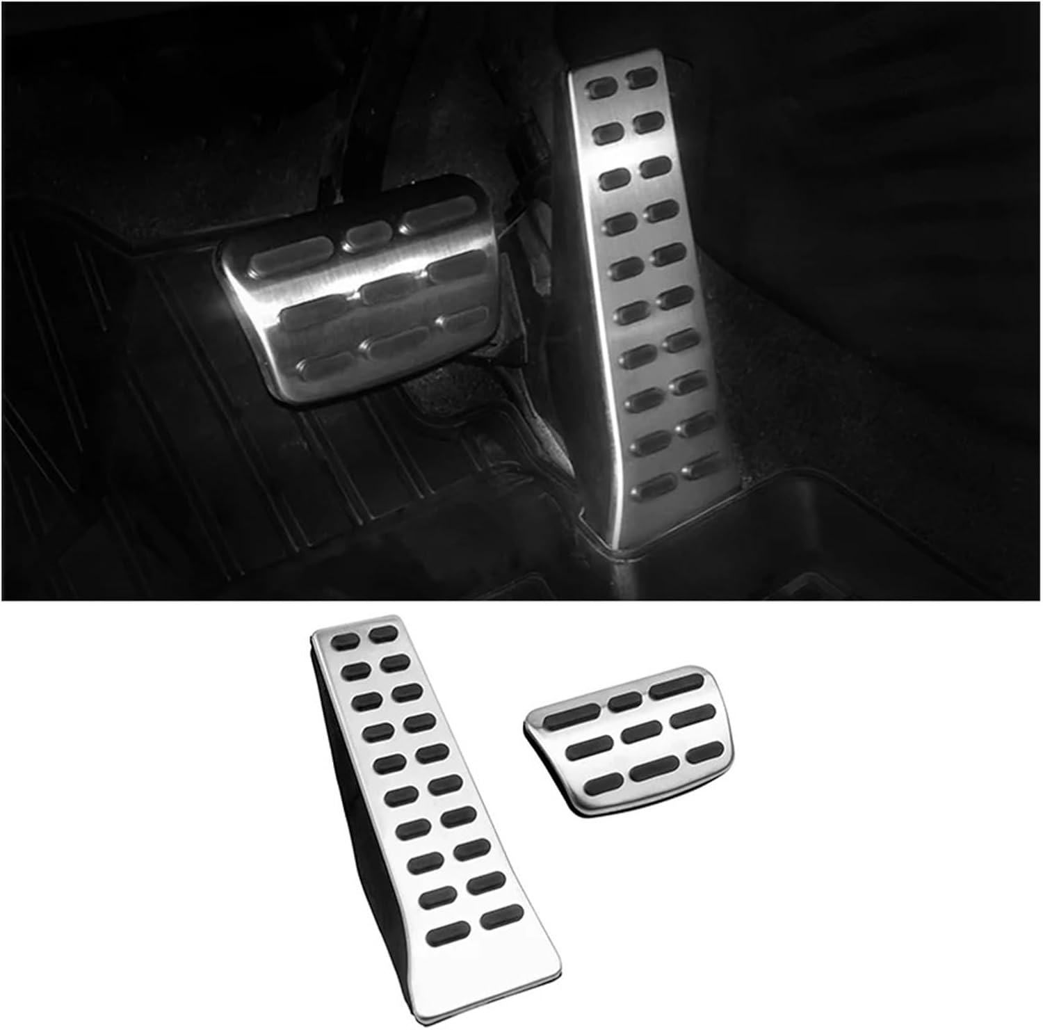 Compatible With Kia Sportage 2016~2025 Car Foot Pedals Accelerator Brake Clutch Pedals Direct Install Non-Slip Pedal Protect Mat Accessories(AT 2pcs)