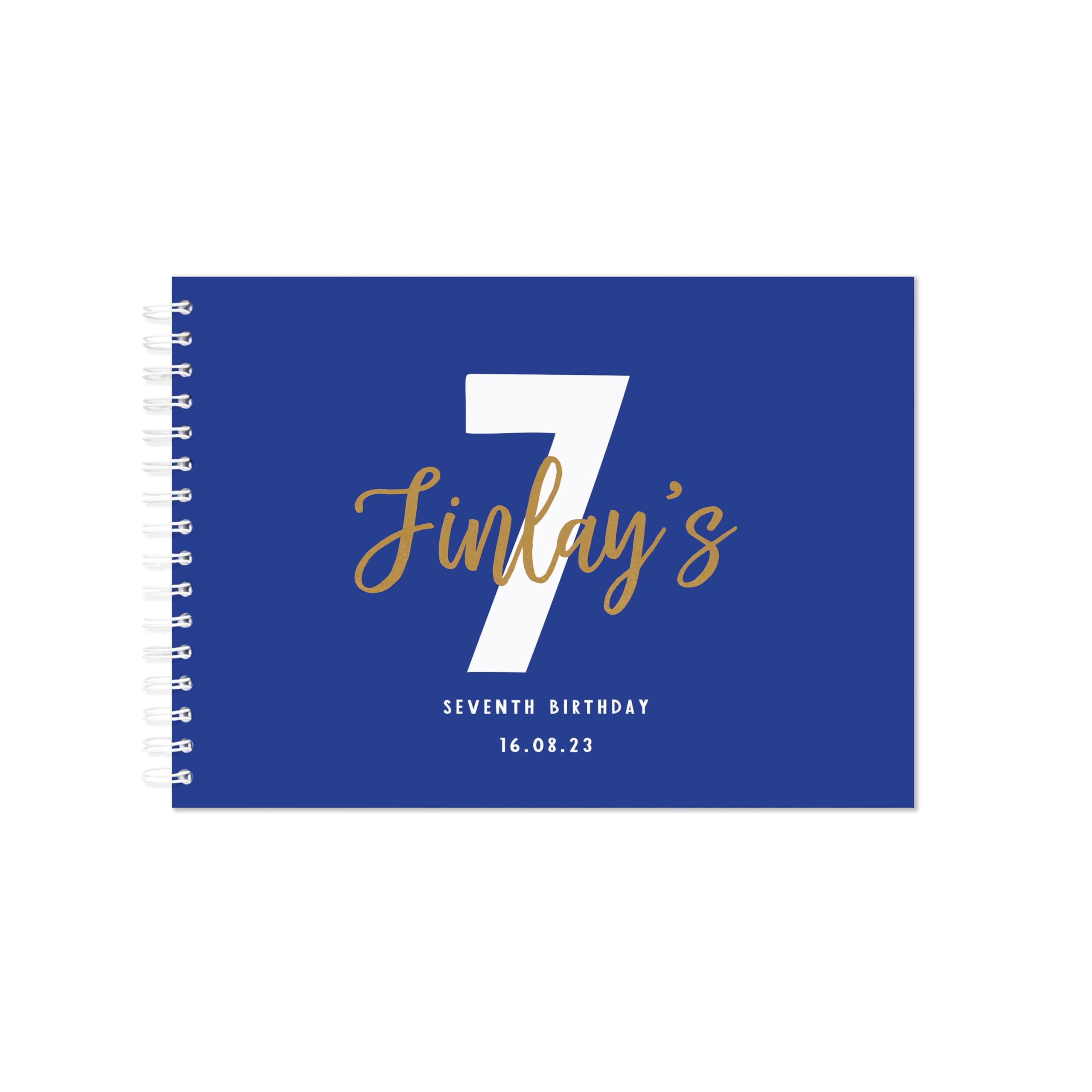 Personalised birthday guestbook | signing birthday guest book scrapbook notebook memories | 30th 40th 50th 60th 70th 80th 90th birthday sign in birthday party decor (A5 Paperback Cobalt)
