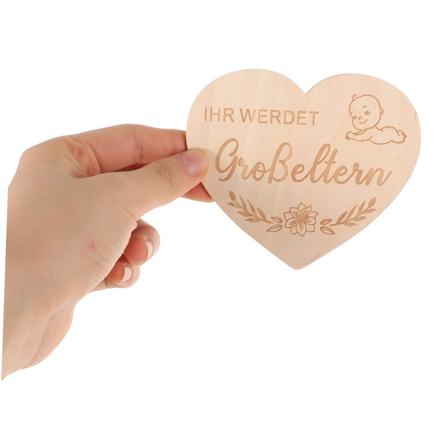 BESPORTBLE Monthly Milestone Cards Wooden Sign Name Pregnancy Journey Marker Safe Wood Carving Nursery Decor