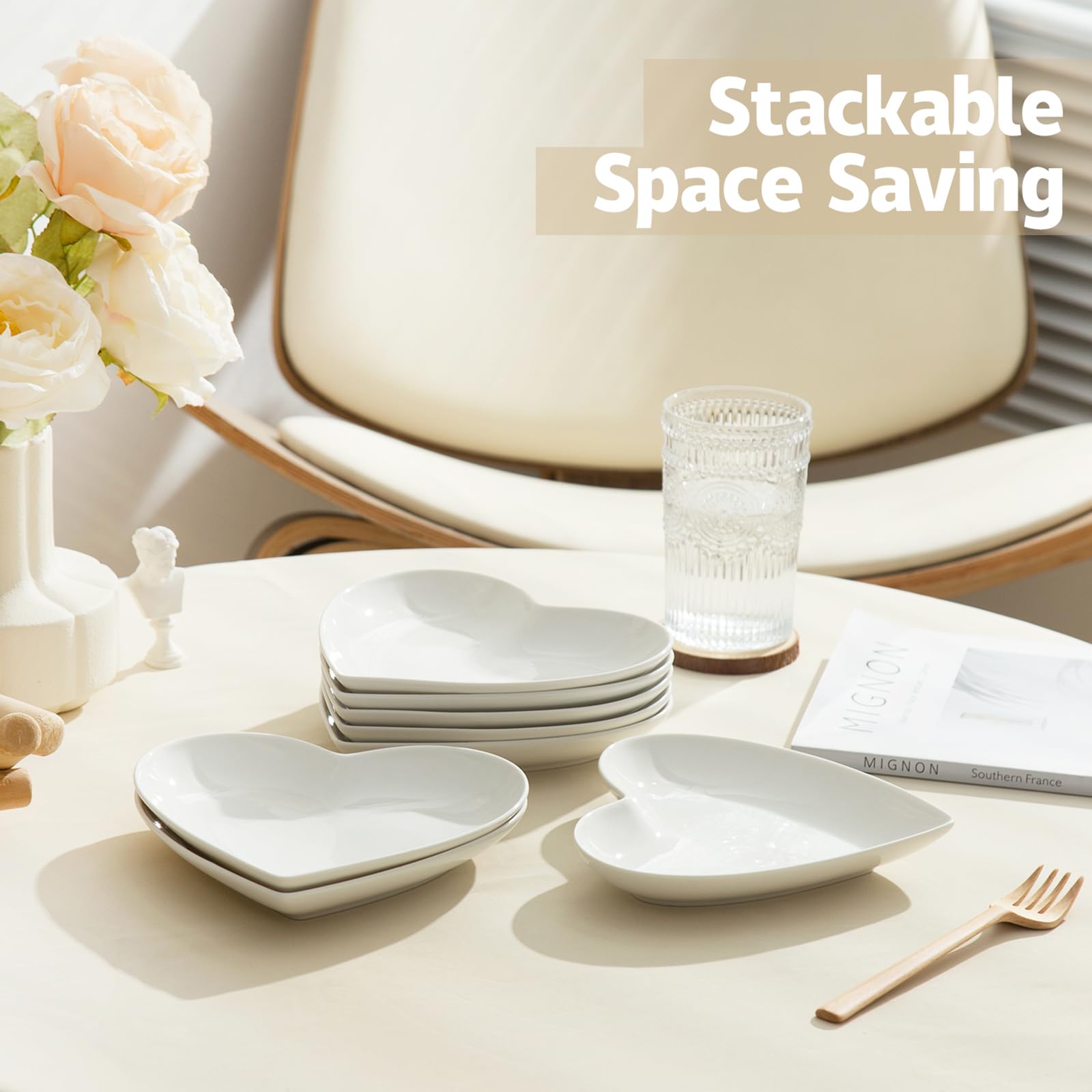 XINLTC Inch Ceramic Square Dinner Plates White Porcelain Appetizer Plates  Set Of Small Salad Plates For Kitchen Porcelain Serving Plates