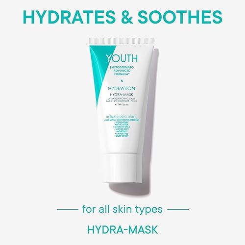 Miniatura 2 de YOUTHPHYTO DERMATO Fórmula avanzada - Hydra-Mask - Fórmula de crema relajante para una hidratación facial intensa, 1.8 onzas