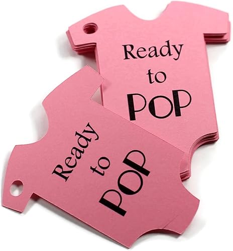 Miniatura 5 de Ready to Pop Baby Shower Tags One Piece Shape (Set of 15) (Blue)