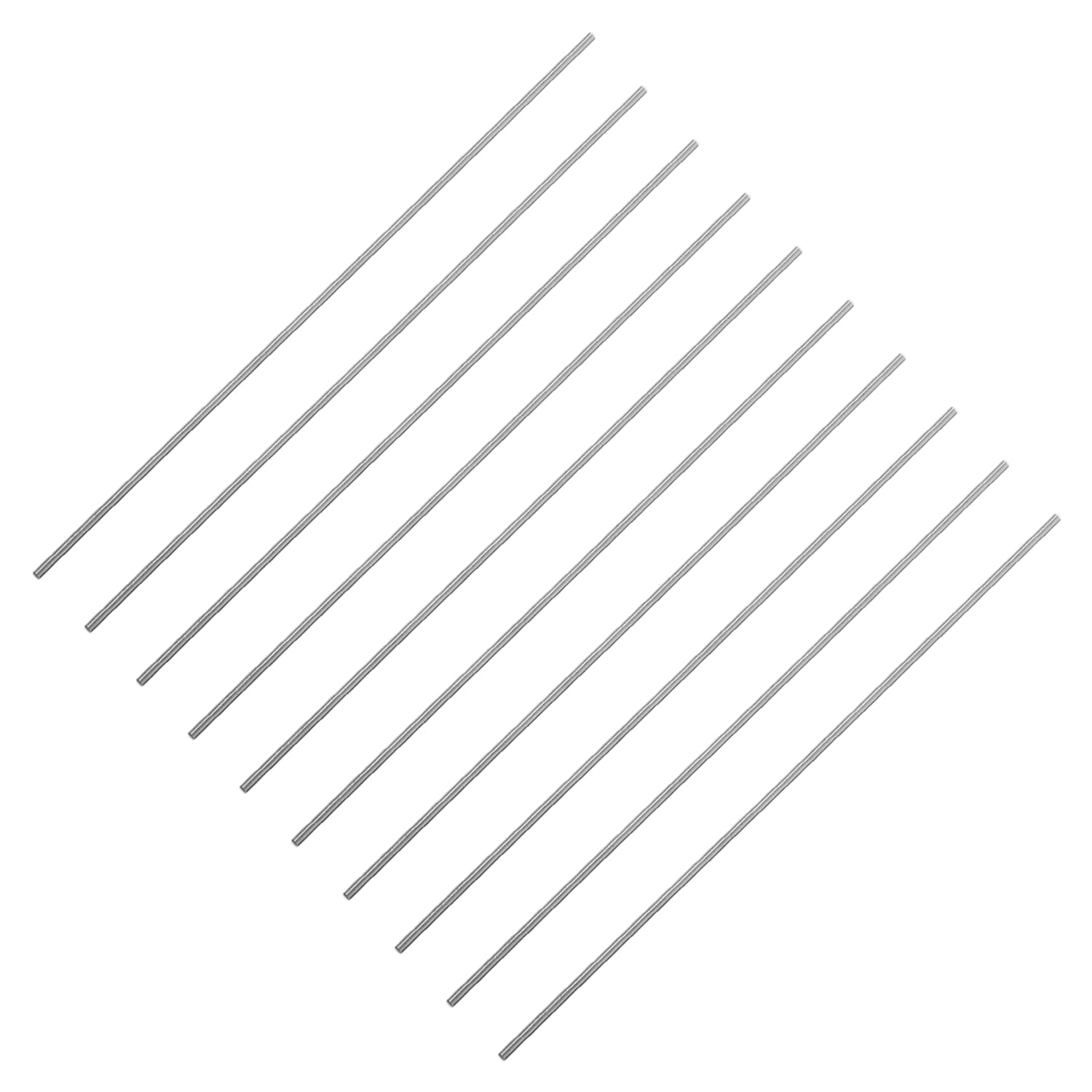 Jutagoss 10Pcs Round Steel Rod, 1.2mm x 100mm High Speed Steel (HSS) Lathe Bar Stock Tool, for Shaft Gear Drill Lathes Boring Machine Turning Miniature Axle, Cylindrical Pin DIY Craft Tool