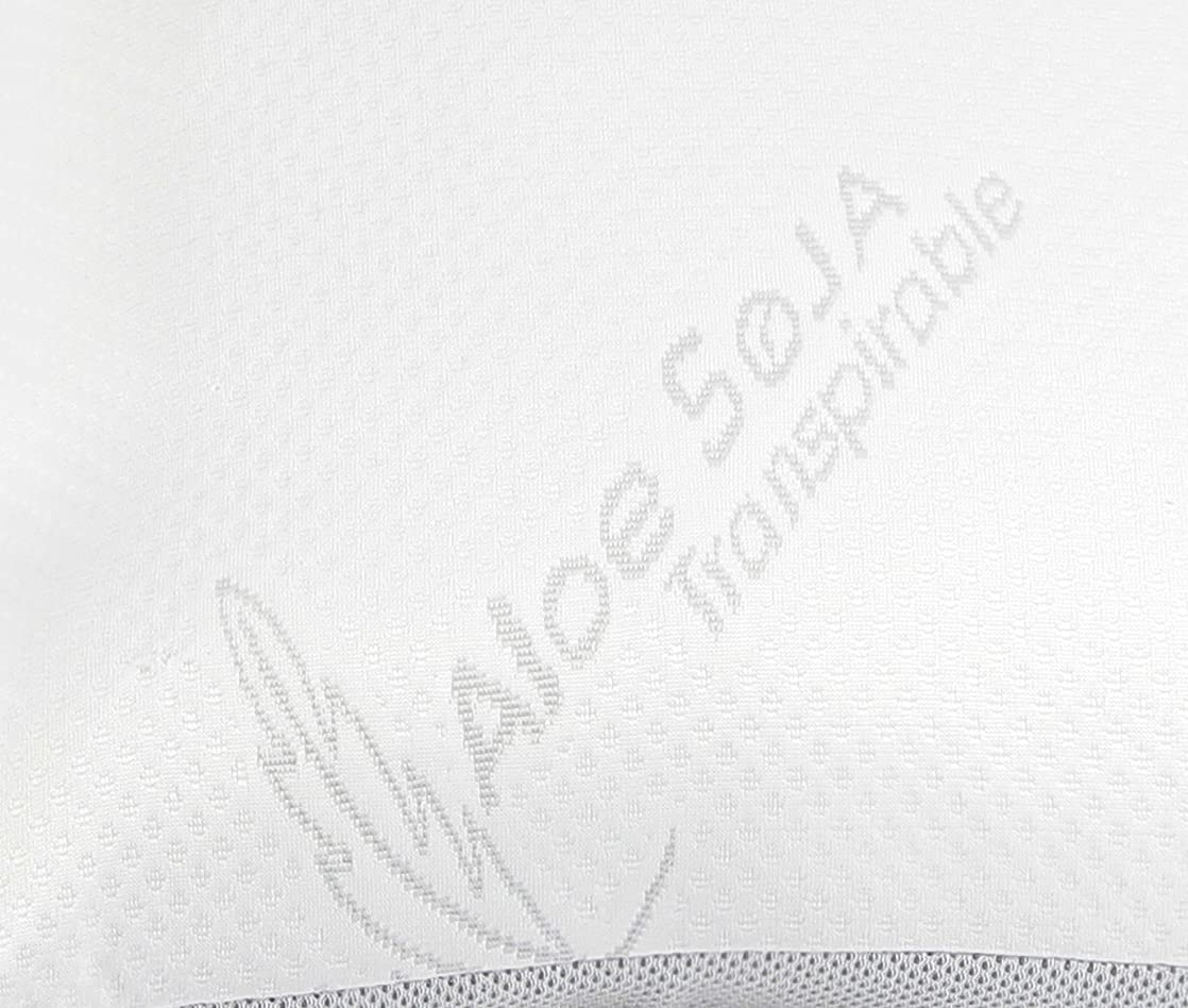DORMIDAN Canapé Abatible Gran Capacidad 135x190 cm Blanco con Colchón Viscoelástico y Almohada